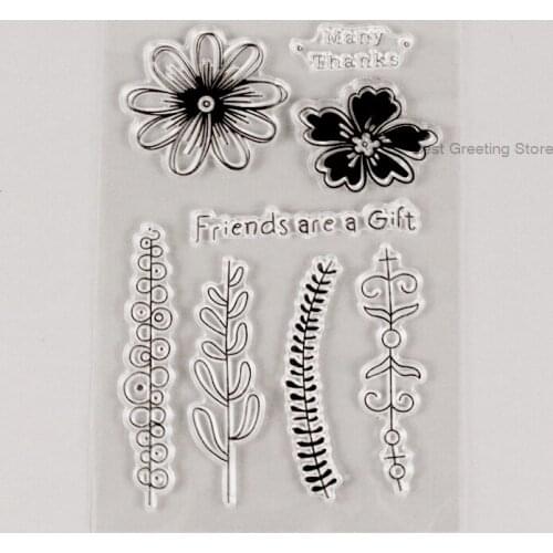 Clear Friend Are A Gift Clear Stamps for Scrapboking,Cardmaking Supplies Flower Stamps
