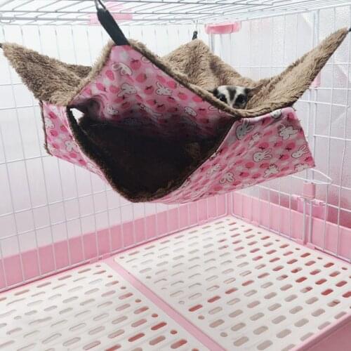 Pets Birds Hamster Hanging Bed Small Animals Squirrel Cotton Hammock Beds E56E