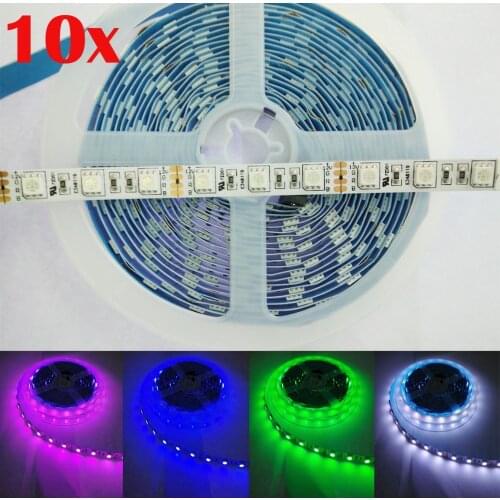 3 Years Warranty FREE DHL 50m High Bright Korea Chip 300LED Non Waterproof DC12V 5050SMD RGB LED Strip light