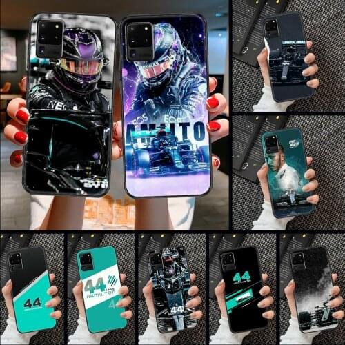 Racing racer Lewis Hamilton 44 Phone case For Samsung Galaxy Note 4 8 9 10 20 S8 S9 S10 S10E S20 Plus UITRA Ultra black trend