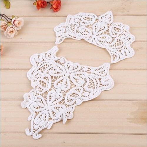 Ivory Cotton Cord Lace Collar Neckline for Kids Clothes Lace Applique Sewing Crafts Lace Trims Cusack