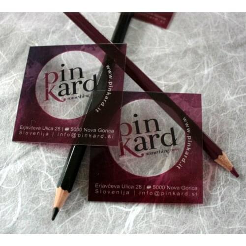 Customized Clear Frosted PVC Business Card/ Semi Transparent Plastic Business Card printing