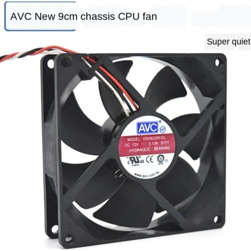 DS09225R12L For Avc 9225 12V 0.13A Ultra-Quiet 9cm Chassis Fan CPU Fan Desktop Computer Cooling fan