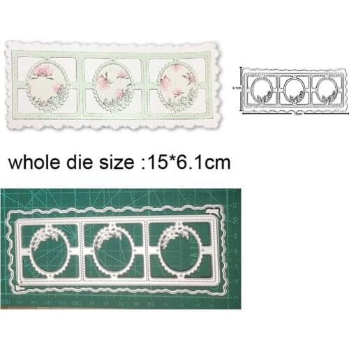 Metal cutting dies cut die mold flower background frame decoration Scrapbook paper craft knife mould blade punch stencils dies