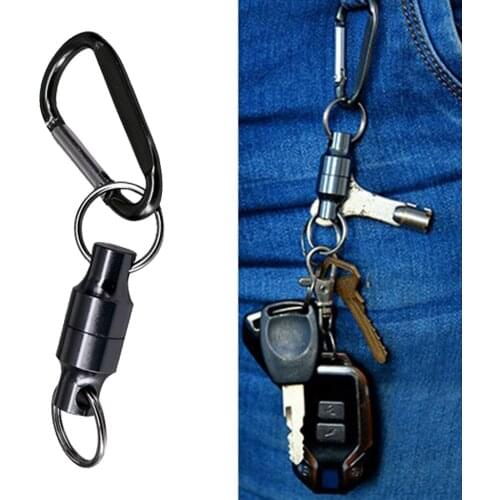 Multifunction Magnetic Net Holder Portable Keychain Hook Carabiner Connector Stainless Steel Magnetic Net Holder