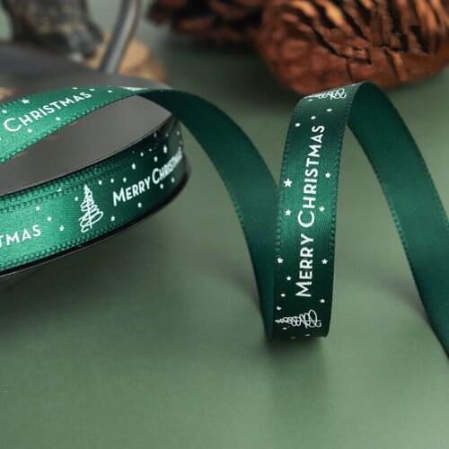 9mm 50yards Christmas Ribbon Star for Bow Pin Hair Accessory Flower Gift Box Wrapping Crafts Packing DIY