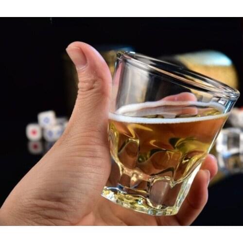 Wholesale Simple Glass Cup Wine Drink Shot Glasses Beer Mug Champagne Glasses Bar Glass Cup Crystal Tea Cups Canecas Drinkware