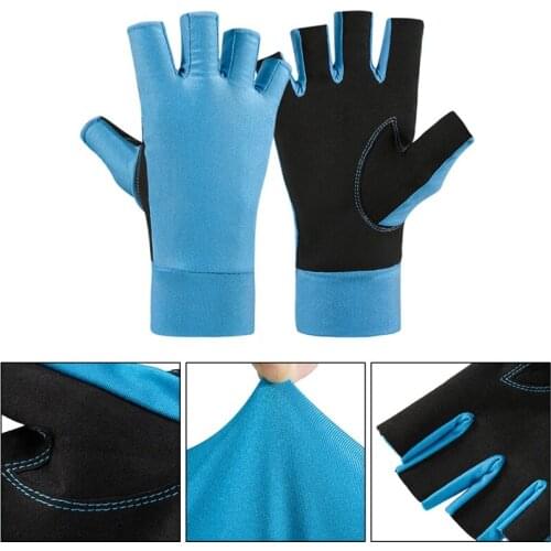 Outdoor Fishing Wear-resistant Breathable Half Finger Gloves Bike Bicycle Cycling Gloves Sunscreen Hiking Bike Gloves