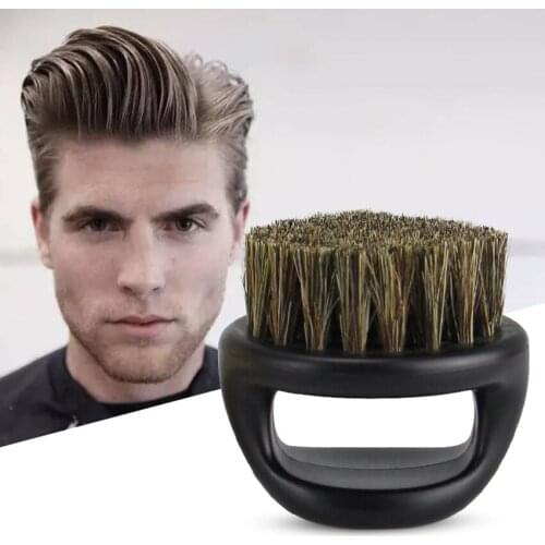 Portable Men Beard Brush Retro Oil Hair Brushes Hairdresser Mustache Styling Brush Comb,Haircut Neck Cleaning Shaving Brush Tool
