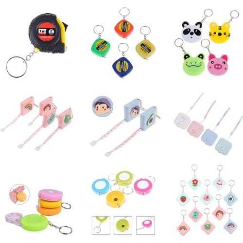 1m/1.5m Portable Retractable Ruler Mini Tape Measure Sewing Leather Ruler Children Height Ruler Centimeter Inch Roll Tape