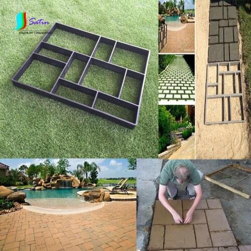 Rectangle Plastic Paving Mould for Garden,Swimming Pool,Gazebo Pathways DIY Ground Tool S0428H