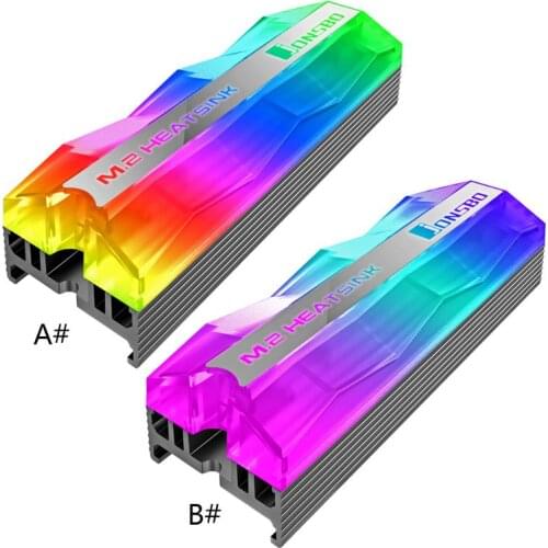 ARGB Magic Color/Colorful Light Heat Sink SATA NVMe NGFF 2280 M.2 SSD Cooler Kit Cooling Accessories C26