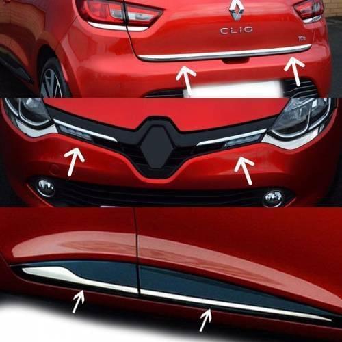 Renault Clio 4 chrome side door pervazı for 2012 2021 car-styling 4 pcs auto accessory body kit car sports