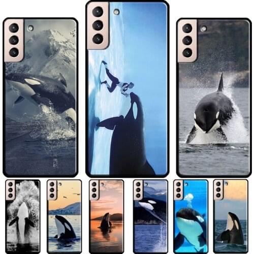 Killer Whale Orca Silicone Case For Samsung Galaxy S21 S20 FE S8 S9 S10 Plus Note 10 9 Note 20 Ultra Coque