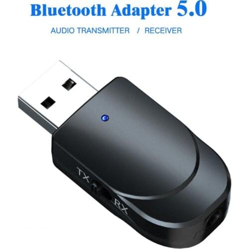 USB Bluetooth 5.0 Transmitter Receiver 3 in 1 EDR Adapter Dongle 3.5mm AUX for TV PC Headphones Home Stereo Car HIFI Audio