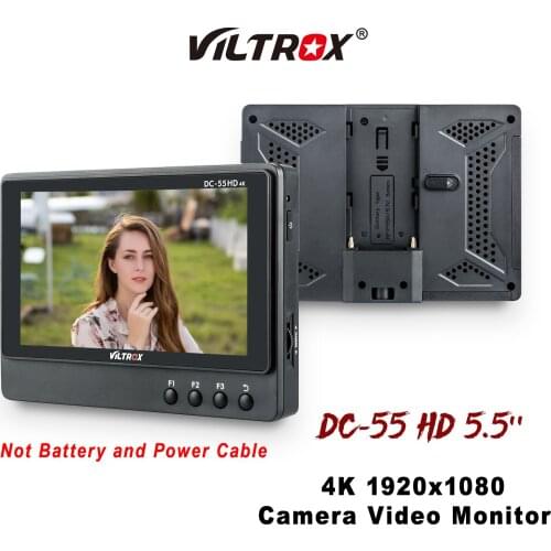 Viltrox DC-55HD 5.5 Inch 4K Monitor on Camera DSLR Field Monitor IPS HD Screen Focus Assist Support 1920x1080 HDMI Video Camera