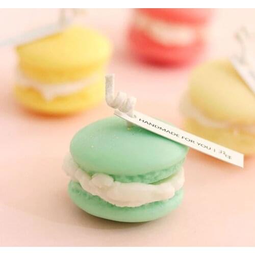 Creative handmade wax small gift macarons scented candles cute birthday with hand gift shooting props bedroom decoration party