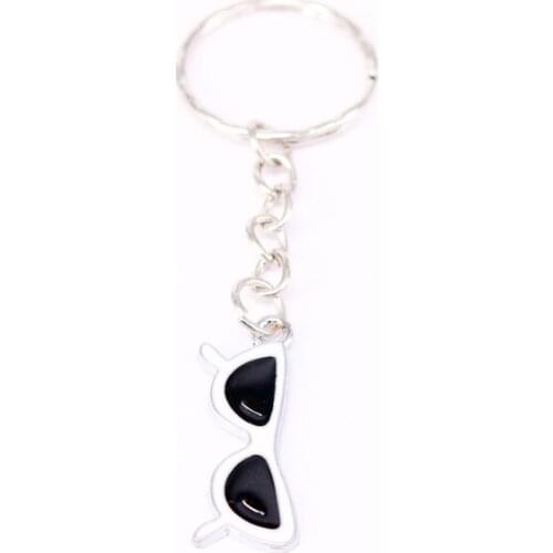 1Pcs Sunglass Charm Keychain For Keys Car Key Ring Souvenir Gifts Couple Handbag Jewelry Accessories KC42