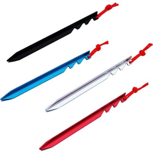 10 Pcs 18cm Adjustable Tent Pegs Nail Aluminum Alloy Outdoor Triangular Nails for Outdoor Camping Nails Pegs Tent Accessories