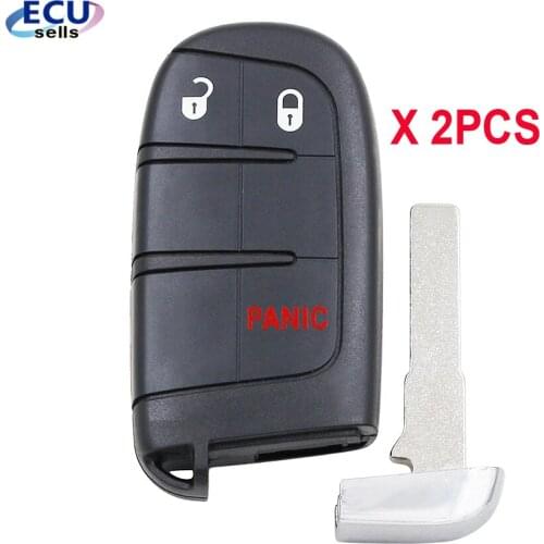 2PCS X 2+1 Button Replacement Remote Key Shell Case for Fiat 500X 500 500L 2016 2017 for Jeep Renegade Compass M3N-40821302