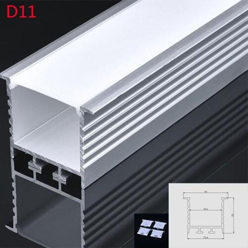 4 Sets D11 100cm U Shape Aluminum Channel Profile With Cover, End Caps and Hanging Wire for LED Bar Pendant lights