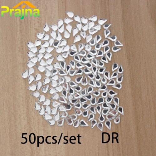 50pcs 5x8mm DR Rhinestone Applique Sticker DIY Hot Fix Rhinestone Beads Decorations Wedding Shoes Dress Flat Back Crystal Trim