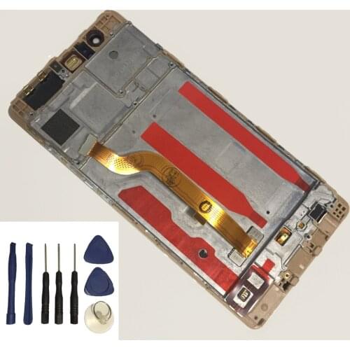 For Huawei P9 EVA-L09 EVA-L19 Black / White / Gold Touch Screen + LCD Display Monitor Module Assembly With Frame + Free Tools