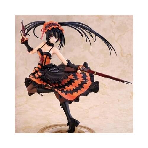 Japan Anime Date A Live Action figure Nightmare Tokisaki Kurumi with pistol 23cm model collection kids gift figurine doll
