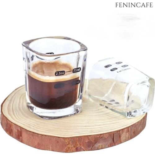 2.5Oz Thick Section Espresso Coffee Cup Glass Ounce Cup Ounce Cup Graduated Measuring Cup Concentrated Cup