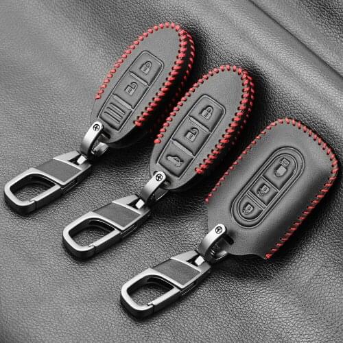 Leather Car Key Cover For Nissan Rogue XTrail T32 T31 Qashqai J11 J10 Kicks Tiida Pathfinder Murano Juke Versa Note Infiniti