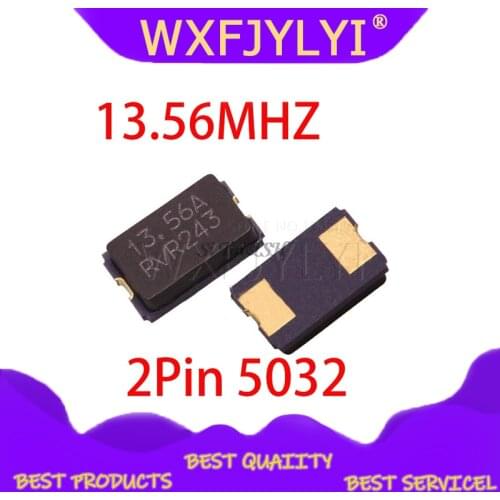 10pcs 13.56MHZ 13.560mhz 20pF 2Pin 5032 13.56M smd quartz resonator Crystal