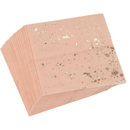 LBER Gold Blocking Pink Marble Texture Disposable Tableware Set Paper Napkins Party Wedding Carnival Tableware Supplies dispos