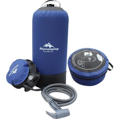 Pressure Shower Bag With Foot Pump outdoor camping protable Inflatable bathing equipment Travel Water Storage Beach Shower Bag