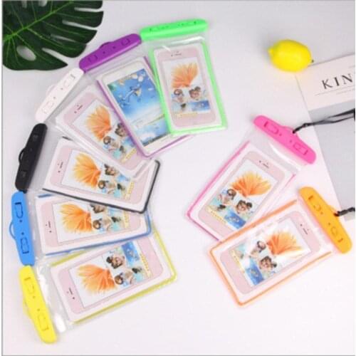 Outdoor Waterproof Phone Bag, Luminous Universal Mobile Phone Case, With Neck Strap, For Swimming Surfing Fishing Boating