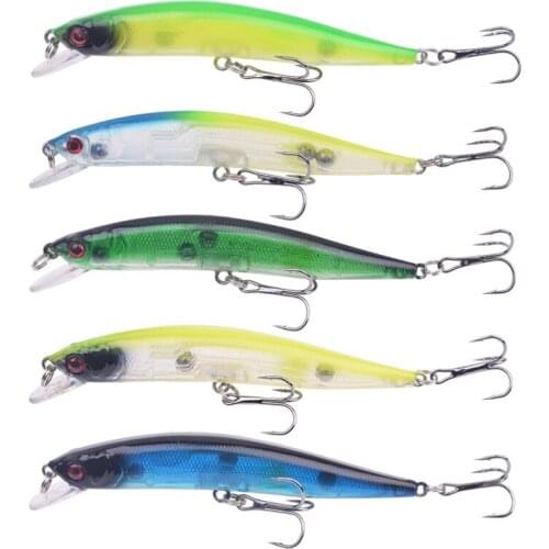 1Pcs Floating Fishing Lures 100mm 8g 3D Eyes Minnow Wobblers Tackle Aritificial Laser Plastic Hard Bait Bass Crankbaits Pesca