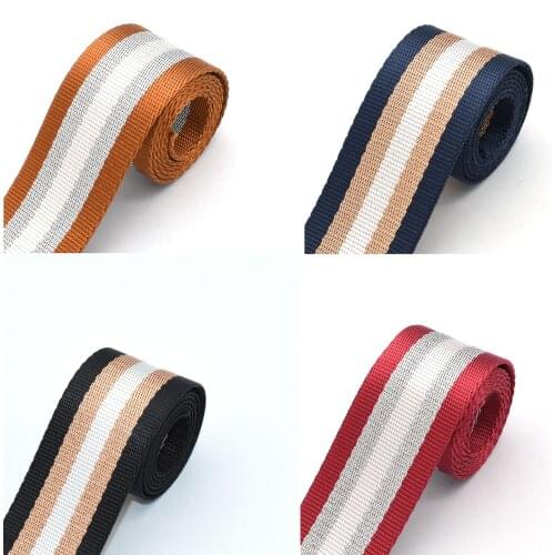 2'' Black Brown Purse Webbing Handbag webbing Polyester Webbing Bag Strap Lanyard Webbing Belt Key Fob Hardware Camera Strap