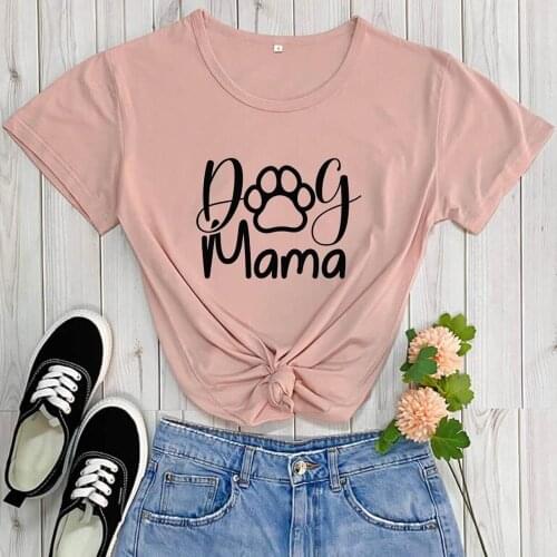 Dog Mama Dog Lover Shirt New Arrival Summer Casual Funny T Shirt Dog Mom Gift Shirt Cute Puppy Paw Shirts TX5871