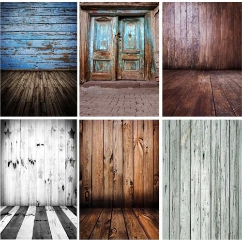SHUOZHIKE Vinyl Retro Wooden Floor Children Baby Portrait Photography Backdrops For Photo Studio Background Props 1911 CXZM-27