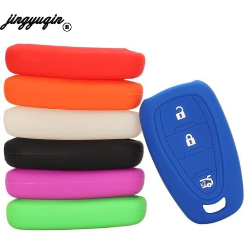 Silicone 10pcs For Chevrolet Cruze Spark Volt Aveo Sonic Novo Onix Plus Fob 3 Buttons Silicone Remote Car Key Case Cover