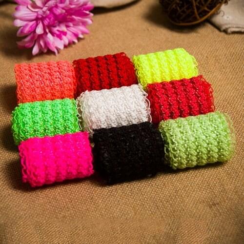 Fadesen Special Low Price Lace Elastic Band 2yards/lot Adorn baby Cloth Skirt DIY Accessory underwear Handmade hair Elastic band