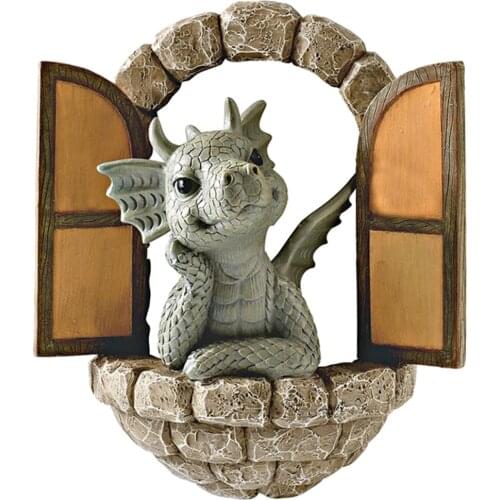 Resin Dragon Statue Home Garden Decoration Art Sculptures for Backyard Porch