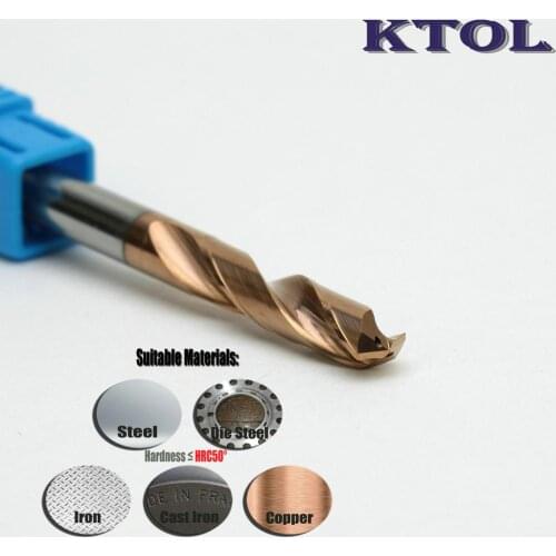 7.1-8mm Titanium Tungsten Steel Drill Bit for Metal Cutting 3D Twist Iron Drilling Tools Milling Cutter Set with 2 Coolant Holes