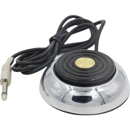 Tattoo Machine Foot Pedal Switch - Round tattoo foot pedal 360 GEM Pro Stainless Steel Degree Switch w/ 5 ft.Cord Free Shipping