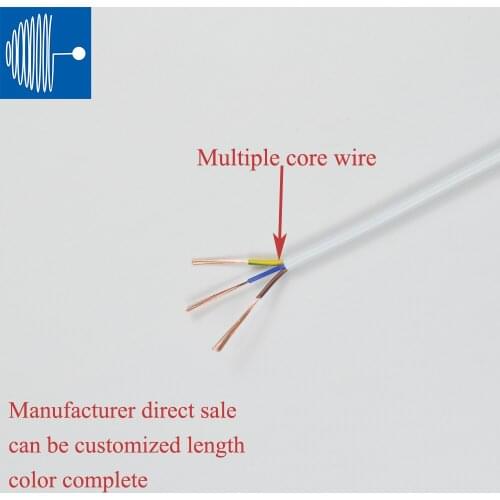 TRIUMPHCABLE 1/2m RVV0.5mm 10/12/14/16core White multi core pvc jacket stranded copper 500v electrical cable flexible wire 70