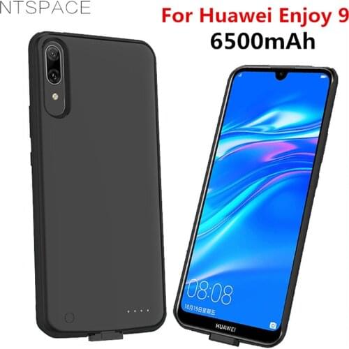 NTSPACE Ultra Thin Backup Power Bank Cover For Huawei Enjoy 9 Power Case 6500mAh Portable Back Clip Battery Charger Cover Case