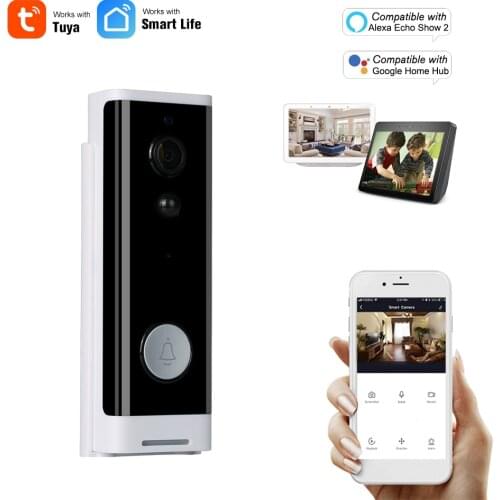 1080P WiFi DoorBell Video Intercom Smart Video Door Phone Security TuyaSmart APP Remote Compatible with Alexa Google Home