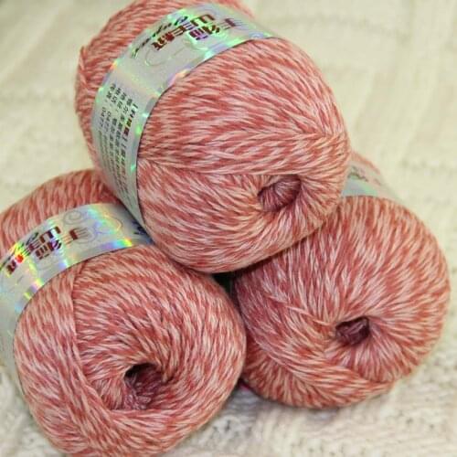 High quality 100% pure cashmere luxury warm and soft hand-knitting yarn Multi LightSalmon Pink 233-634