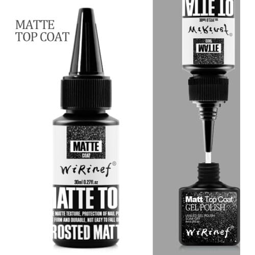 WiRinef 30ml Matte Top Coat UV Nail Gel Base Coat New Version Soak Off Manicure Nail Art Gel Varnish Lacquer