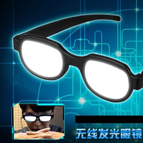 Japan Anime LED Light Glasses Eyewear Cosplay Costumes Detective Conan YouTube Twitter Insgram Facebook Online Show Funny Props