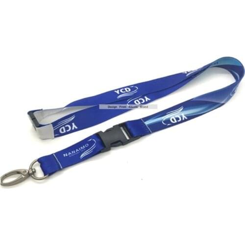 Custom logo breakaway buckle Printed heat transfer lanyards / business Phone Neck Lanyard Key Strap for free shipping